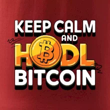 3D nápis Keep Calm and HODL Bitcoin