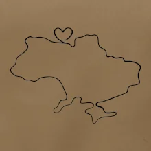 Mapa Ukrajiny - srdce