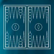 Backgammon čiernobiely