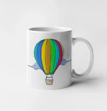 Teplovzdušný balón v oblakoch