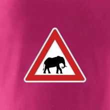 Dopravná značka - Pozor slon Dopravná značka - Pozor slon