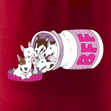 Bullterrier Friends Forever ružové (Pecka design)