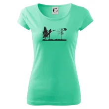 Disc golf - žena čierny obrázok