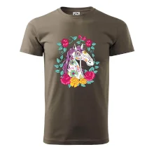 Kôň farebný s kvetinami