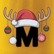 Vianočné rodinné tričká - písmeno a čiapka