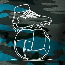 Futbalová lopta kopačka jedným ťahom Futbalová lopta kopačka jedným ťahom