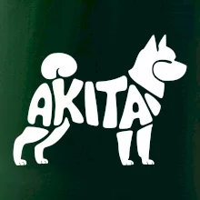 Akita Inu - Nápis v tele