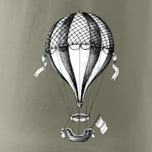 Teplovzdušný balón kreslený