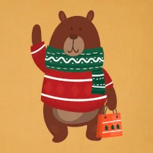 Medveď s darčekom