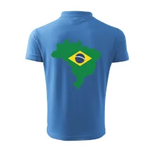 Brazília vlajka v mape