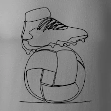 Futbalová lopta kopačka jedným ťahom