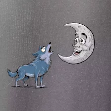 Parové tričko - Vlk a mesiac