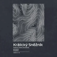 Králický Sněžník - vrstevnice v obdĺžniku