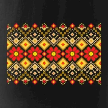 Ukrajinský vzor - Červené kvety