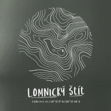 Lomnický štít - vrstevnice v kruhu