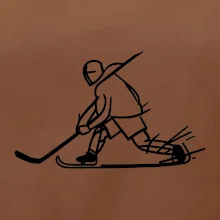 Kreslený hokejista tučnou fixkou