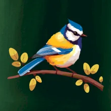 Sýkorka modrinka kreslená