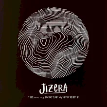 Jizera - vrstevnice v kruhu