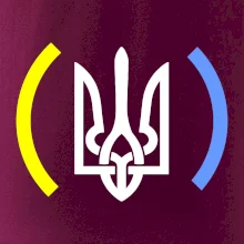 Ukrajina trojzubec s farbami