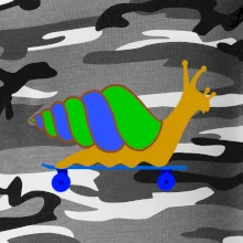 Šnek na skateboardu (Moňas)