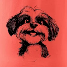 Lhasa apso karikatúra hlava