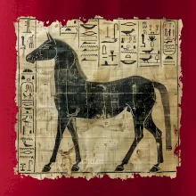 Egyptské hieroglyfy kôň