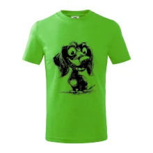 Čiernobiela karikatúra jazvečík