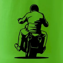 Motorkář na zádech - chopper