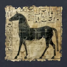 Egyptské hieroglyfy kôň