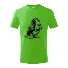 Čiernobiela karikatúra baset