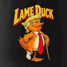 Trump jako kulhající kachna retro komiks