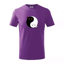 Mačky jin jang farebné