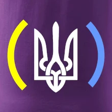 Ukrajina trojzubec s farbami