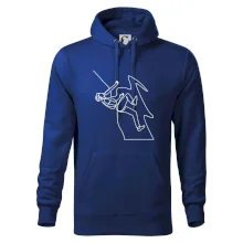 Lezec na skale jedným ťahom