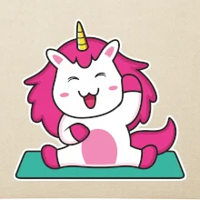 Yoga veselý jednorožec