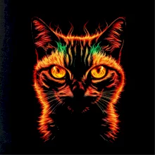 Ohnivá mačka v tme