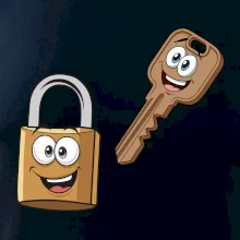 Parové tričká - Zámok a kľúč