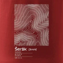 Šerák - vrstevnice v obdĺžniku