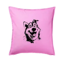 Čiernobiela karikatúra husky