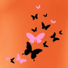 Motýle ružovo čierni