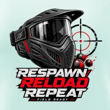 Paintballová maska – Respawn, Reload, Repeat
