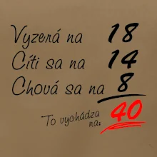 Vyzerá, cíti sa, chová sa - 40 rokov