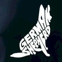 Nemecký ovčiak sediaci napis Nemecký ovčiak sediaci napis