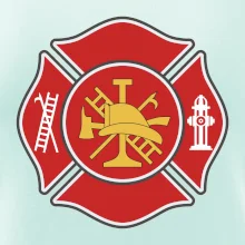 Fire department logo červené