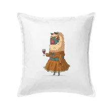 Alpaka s vínom žena