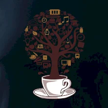 Coffee Tree parts from school icon