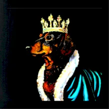 Jazvečík kráľ - olejomaľba Jazvečík kráľ - olejomaľba