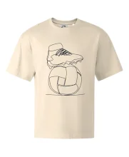 Futbalová lopta kopačka jedným ťahom