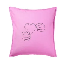 Ruka držiaca srdce jedným ťahom