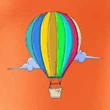 Teplovzdušný balón v oblakoch